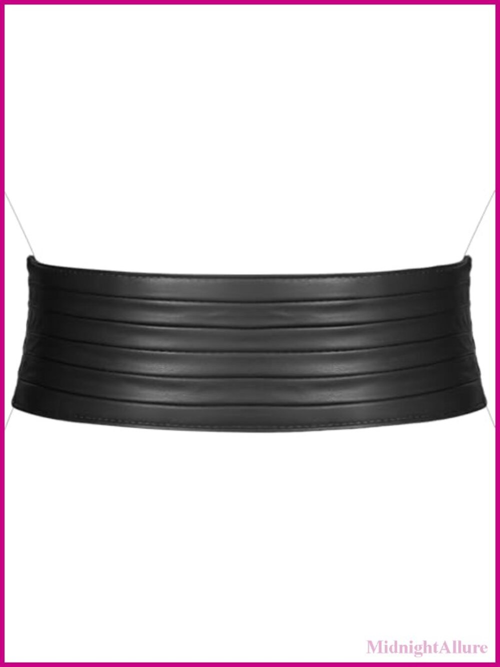 Wide Elastic Waist Belt Faux Leather Stretchy Corset Belt for Dresses